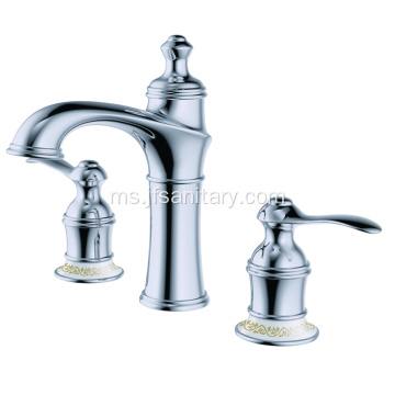 Faucet Tab Mandi Double Handle Deck Mount Chrome